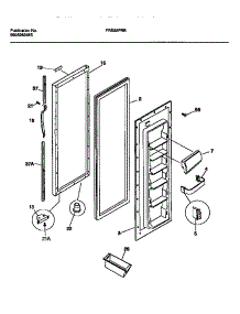 03 - Refrigerator Door parts for Frigidaire Refrigerator FRS22PRBW1 from AppliancePartsPros.com