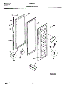 03 - Refrigerator Door parts for Frigidaire Refrigerator FRS22PRCD3 from AppliancePartsPros.com