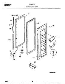 03 - Refrigerator Door parts for Frigidaire Refrigerator FRS22PRCW1 from AppliancePartsPros.com