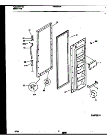 03 - Refrigerator Door Parts parts for Frigidaire Refrigerator FRS22VSAW0 from AppliancePartsPros.com