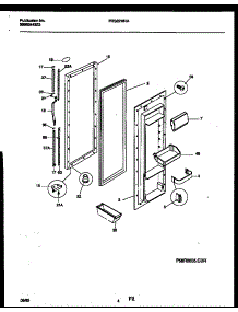 03 - Refrigerator Door Parts parts for Frigidaire Refrigerator FRS22WHAW0 from AppliancePartsPros.com