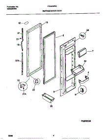 03 - Refrigerator Door parts for Frigidaire Refrigerator FRS22WRCD2 from AppliancePartsPros.com