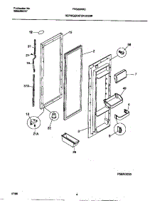 03 - Refrigerator Door parts for Frigidaire Refrigerator FRS22WRCD3 from AppliancePartsPros.com