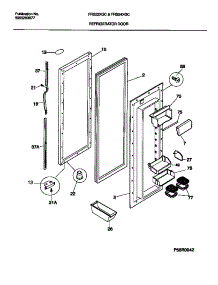 03 - Refrigerator Door parts for Frigidaire Refrigerator FRS22XGCW0 from AppliancePartsPros.com