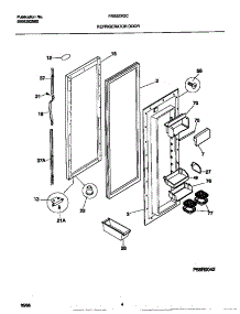 03 - Refrigerator Door parts for Frigidaire Refrigerator FRS22XGCW2 from AppliancePartsPros.com