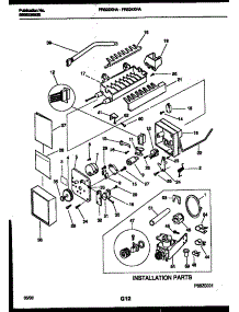 14 - Ice Maker And Installation Parts parts for Frigidaire Refrigerator FRS22XHAD0 from AppliancePartsPros.com