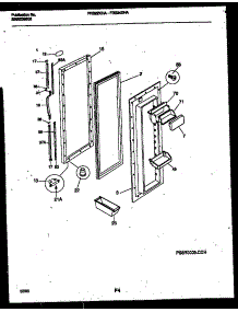 03 - Refrigerator Door Parts parts for Frigidaire Refrigerator FRS22XHAW0 from AppliancePartsPros.com