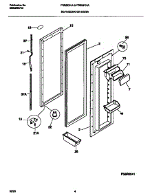 03 - Refrigerator Door parts for Frigidaire Refrigerator FRS22XHAW2 from AppliancePartsPros.com