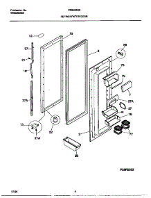 03 - Refrigerator Door parts for Frigidaire Refrigerator FRS22ZGEB0 from AppliancePartsPros.com