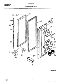 03 - Refrigerator Door parts for Frigidaire Refrigerator FRS22ZGED1 from AppliancePartsPros.com