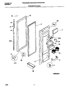 03 - Refrigerator Door parts for Frigidaire Refrigerator FRS22ZGGB0 from AppliancePartsPros.com