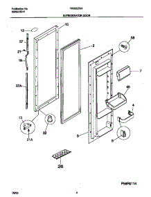 03 - Refrigerator Door parts for Frigidaire Refrigerator FRS22ZGHB2 from AppliancePartsPros.com