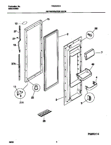 03 - Refrigerator Door parts for Frigidaire Refrigerator FRS22ZGHD5 from AppliancePartsPros.com