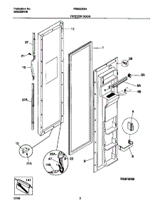 02 - Freezer Door parts for Frigidaire Refrigerator FRS22ZGHW1 from AppliancePartsPros.com