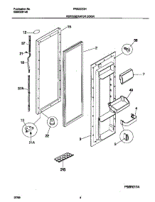 03 - Refrigerator Door parts for Frigidaire Refrigerator FRS22ZGHW1 from AppliancePartsPros.com