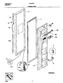 02 - Freezer Door parts for Frigidaire Refrigerator FRS22ZGHW2 from AppliancePartsPros.com