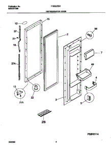 03 - Refrigerator Door parts for Frigidaire Refrigerator FRS22ZGHW4 from AppliancePartsPros.com