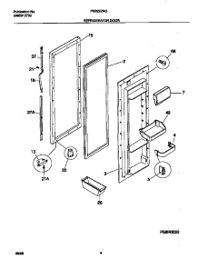 03 - Refrigerator Door parts for Frigidaire Refrigerator FRS22ZRGD2 from AppliancePartsPros.com