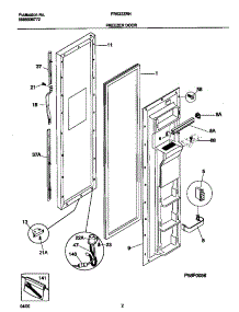02 - Freezer Door parts for Frigidaire Refrigerator FRS22ZRHD1 from AppliancePartsPros.com