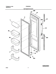 05 - Refrigerator Door parts for Frigidaire Refrigerator FRS23KR4AQ3 from AppliancePartsPros.com
