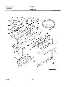 15 - Dipenser parts for Frigidaire Refrigerator FRS23R4AW4 from AppliancePartsPros.com