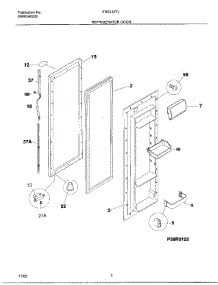 04 - Refrigerator Door parts for Frigidaire Refrigerator FRS23ZTJQ1 from AppliancePartsPros.com