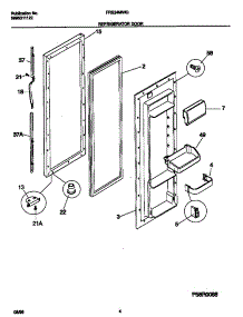 03 - Refrigerator Door parts for Frigidaire Refrigerator FRS24MWGD1 from AppliancePartsPros.com