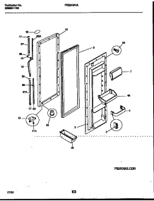 03 - Refrigerator Door Parts parts for Frigidaire Refrigerator FRS24WHAD0 from AppliancePartsPros.com