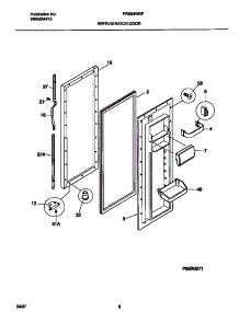 04 - Refrigerator Door parts for Frigidaire Refrigerator FRS24WNFD1 from AppliancePartsPros.com