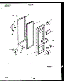 03 - Refrigerator Door Parts parts for Frigidaire Refrigerator FRS24WPAD0 from AppliancePartsPros.com