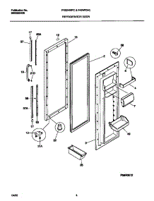 03 - Refrigerator Door parts for Frigidaire Refrigerator FRS24WPCW0 from AppliancePartsPros.com