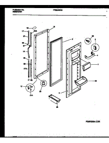 03 - Refrigerator Door Parts parts for Frigidaire Refrigerator FRS24WRAD3 from AppliancePartsPros.com