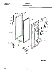 03 - Refrigerator Door parts for Frigidaire Refrigerator FRS24WRCD2 from AppliancePartsPros.com