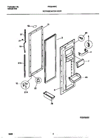 03 - Refrigerator Door parts for Frigidaire Refrigerator FRS24WRCW3 from AppliancePartsPros.com