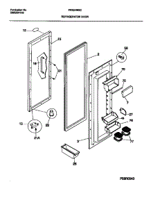 03 - Refrigerator Door parts for Frigidaire Refrigerator FRS24WSCB0 from AppliancePartsPros.com