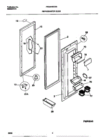 03 - Refrigerator Door parts for Frigidaire Refrigerator FRS24WSCB3 from AppliancePartsPros.com