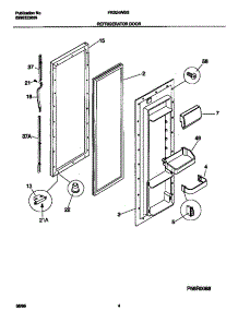 03 - Refrigerator Door parts for Frigidaire Refrigerator FRS24WSGD3 from AppliancePartsPros.com
