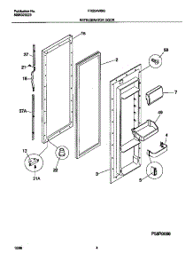 03 - Refrigerator Door parts for Frigidaire Refrigerator FRS24WSGD6 from AppliancePartsPros.com