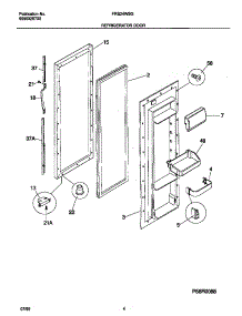 03 - Refrigerator Door parts for Frigidaire Refrigerator FRS24WSGW5 from AppliancePartsPros.com