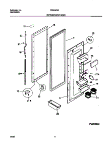 03 - Refrigerator Door parts for Frigidaire Refrigerator FRS24ZGGD2 from AppliancePartsPros.com