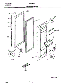 03 - Refrigerator Door parts for Frigidaire Refrigerator FRS24ZGHB3 from AppliancePartsPros.com