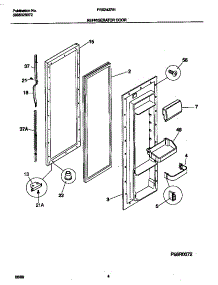 03 - Refrigerator Door parts for Frigidaire Refrigerator FRS24ZRHB1 from AppliancePartsPros.com