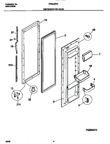03 - Refrigerator Door parts for Frigidaire Refrigerator FRS24ZRHD0 from AppliancePartsPros.com