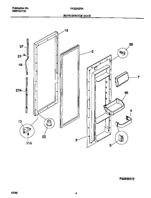 03 - Refrigerator Door parts for Frigidaire Refrigerator FRS24ZRHD2 from AppliancePartsPros.com