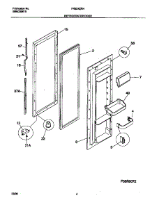 03 - Refrigerator Door parts for Frigidaire Refrigerator FRS24ZRHW3 from AppliancePartsPros.com