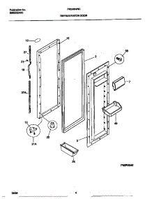 03 - Refrigerator Door parts for Frigidaire Refrigerator FRS26WNCD1 from AppliancePartsPros.com