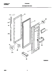 03 - Refrigerator Door parts for Frigidaire Refrigerator FRS26WNCW0 from AppliancePartsPros.com