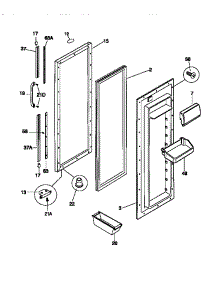 03 - Refrigerator Door parts for Frigidaire Refrigerator FRS26WPCD1 from AppliancePartsPros.com