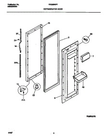 03 - Refrigerator Door parts for Frigidaire Refrigerator FRS26WPFW0 from AppliancePartsPros.com