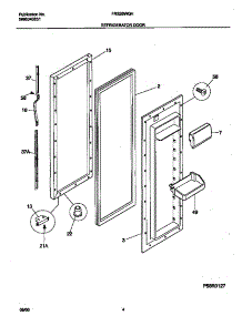 03 - Refrigerator Door parts for Frigidaire Refrigerator FRS26WQHW2 from AppliancePartsPros.com